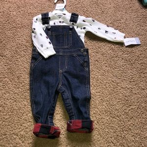 Overall and onesie set